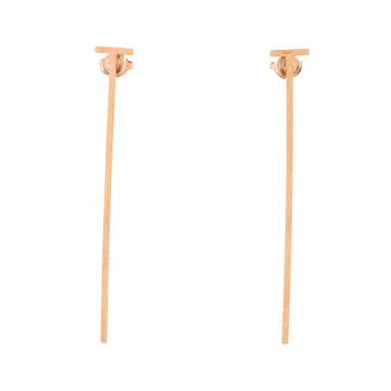 Tiffany & Co. T Wire Bar Earrings 18K Rose Gold