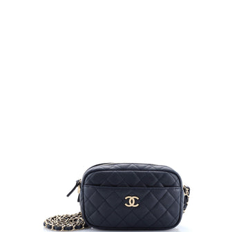 Chanel Camera Case Bag Quilted Caviar Mini