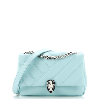 Bvlgari Serpenti Cabochon Shoulder Bag Diagonal Quilted Leather Small