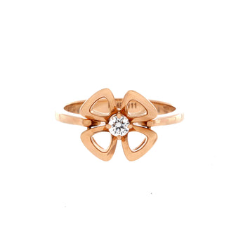 Bvlgari Fiorever Ring 18K Rose Gold and Diamond