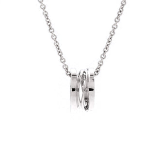 Bvlgari B.Zero1 Design Legend Zaha Hadid Pendant Necklace 18K White Gold