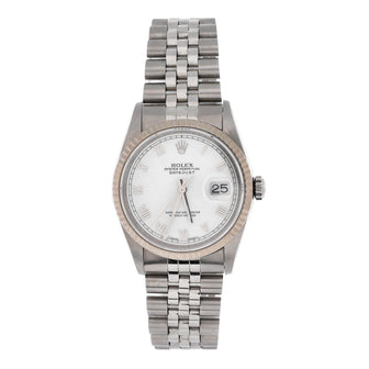 Rolex Oyster Perpetual Datejust Automatic Watch Stainless Steel and White Gold 36