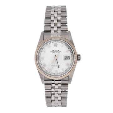 Rolex Oyster Perpetual Datejust Automatic Watch Stainless Steel and White Gold 36