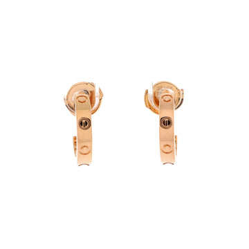 Cartier Love Hoop Earrings 18K Rose Gold Small