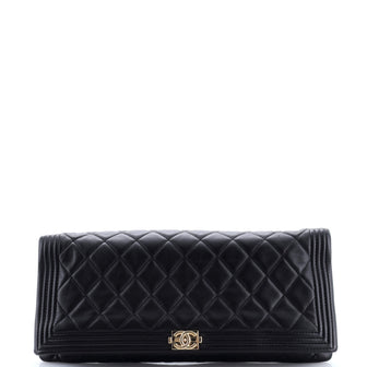 Chanel Boy Beauty CC Clutch Quilted Lambskin