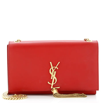 Saint Laurent Classic Monogram Tassel Crossbody Bag Leather Medium