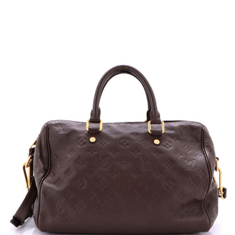Louis Vuitton Speedy Bandouliere Bag Monogram Empreinte Leather 30