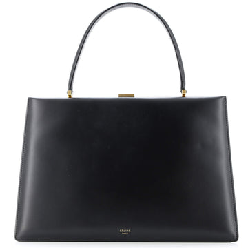 Celine Clasp Top Handle Bag Leather Medium