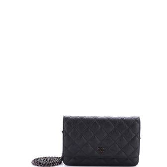 Chanel So Black Wallet on Chain Quilted Lambskin