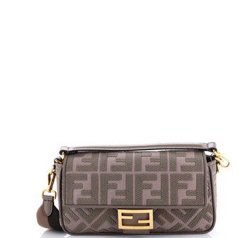 Fendi Baguette NM Bag Zucca Embroidered Canvas Medium