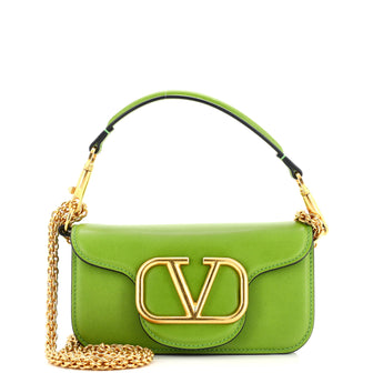 Valentino Garavani VLogo Loco Flap Shoulder Bag Leather Small