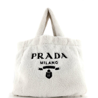 Prada Logo Tote Terry Cloth
