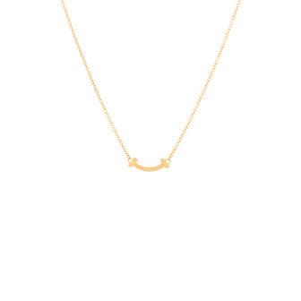 Tiffany & Co. T Smile Pendant Necklace 18K Rose Gold Mini