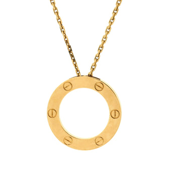 Cartier Love Pendant Necklace 18K Yellow Gold
