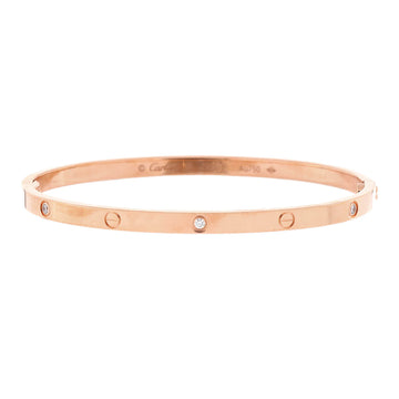 Cartier Love 6 Diamond Bracelet 18K Rose Gold and Diamonds Small