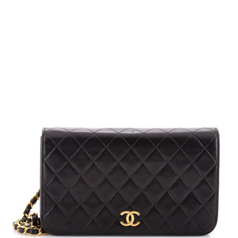 Chanel Vintage Full Flap Bag Quilted Lambskin Medium