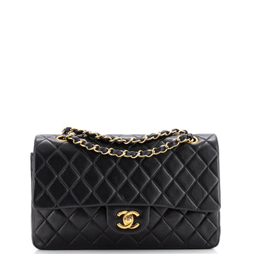 Chanel Vintage Classic Double Flap Bag Quilted Lambskin Medium
