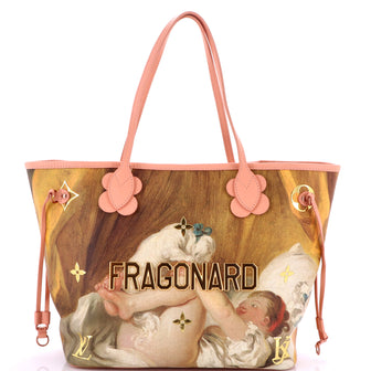 Louis Vuitton Neverfull NM Tote Limited Edition Jeff Koons Fragonard Print Canvas MM