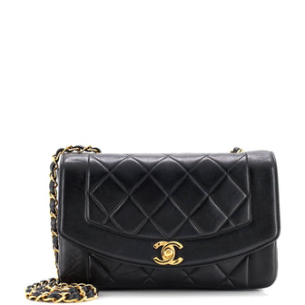 Chanel Vintage Diana Flap Bag Quilted Lambskin Small