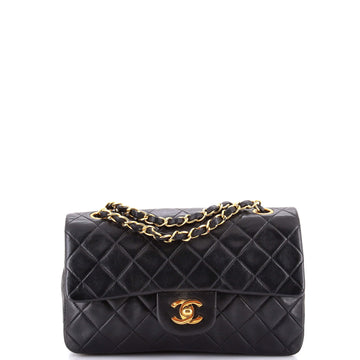 Chanel Vintage Classic Double Flap Bag Quilted Lambskin Small