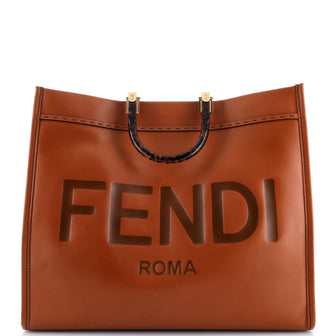 Fendi Sunshine Shopper Tote Leather Large