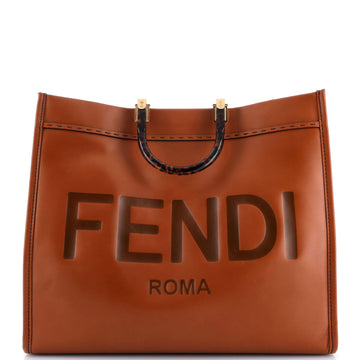 Fendi Sunshine Shopper Tote Leather Large