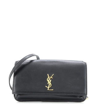 Saint Laurent Classic Monogram Phone Holder Shoulder Bag Leather