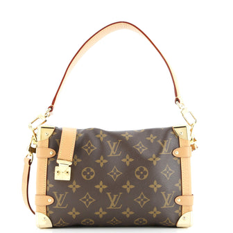 Louis Vuitton Side Trunk Handbag Monogram Canvas MM