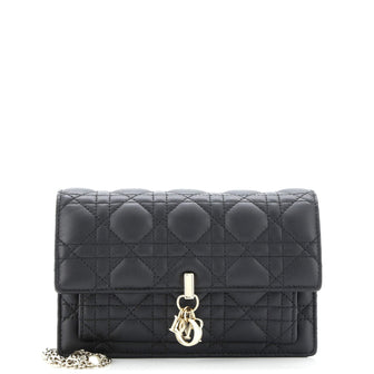 Christian Dior Miss Dior Charms Chain Pouch Cannage Quilt Lambskin