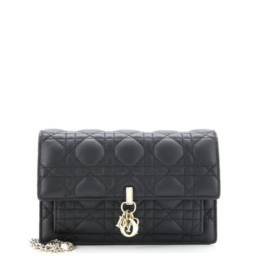 Christian Dior Miss Dior Charms Chain Pouch Cannage Quilt Lambskin