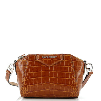 Givenchy Antigona Crossbody Bag Crocodile Embossed Leather Nano