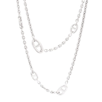 Hermes Farandole Long Necklace Sterling Silver 120