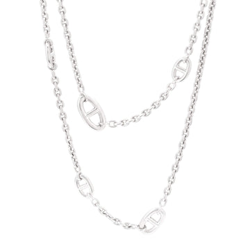 Hermes Farandole Long Necklace Sterling Silver 120