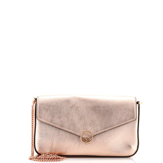 Fendi F Is Fendi Envelope Chain Clutch Leather Small