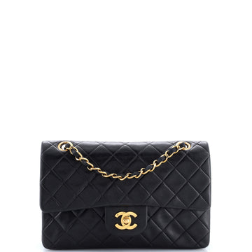 Chanel Vintage Classic Double Flap Bag Quilted Lambskin Small