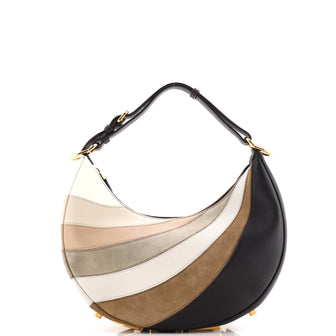 Fendi Fendigraphy Bag Striped Leather and Suede Small