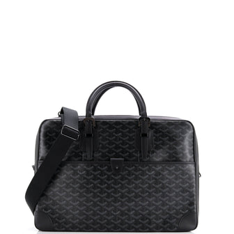 Goyard All Black Ambassade Briefcase Coated Canvas MM