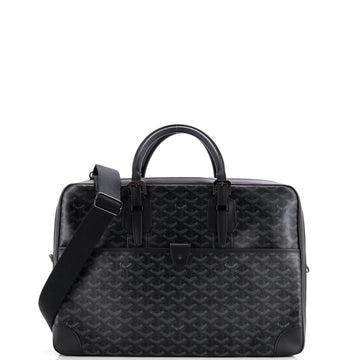 Goyard All Black Ambassade Briefcase Coated Canvas MM