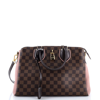 Louis Vuitton Normandy Handbag Damier and Leather
