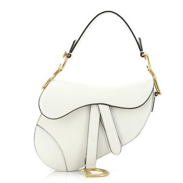 Christian Dior Saddle Handbag Leather Mini