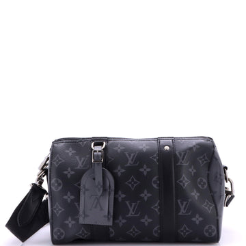 Louis Vuitton City Keepall Bag Reverse Monogram Eclipse Canvas
