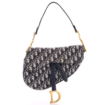 Christian Dior Saddle Handbag Oblique Canvas Medium