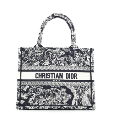 Christian Dior Book Tote Embroidered Canvas Small
