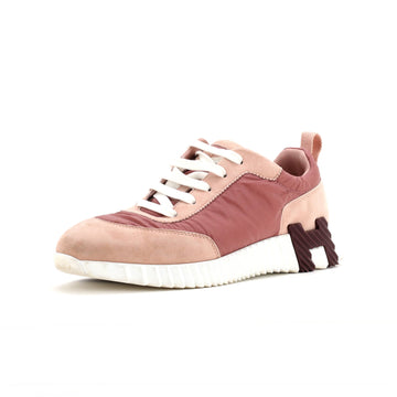 Hermes Women's Bouncing Sneakers Fabric and Suede