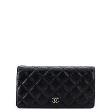 Chanel L-Yen Wallet Quilted Caviar
