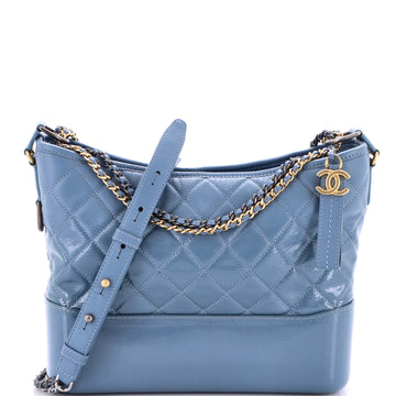 Chanel Gabrielle Hobo Quilted Goatskin and Patent Medium