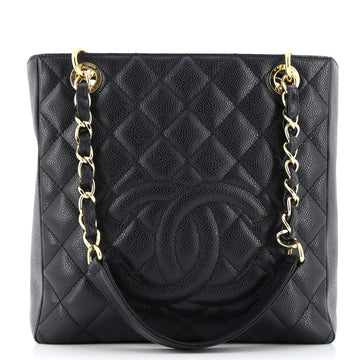 Chanel Petite Shopping Tote Quilted Caviar