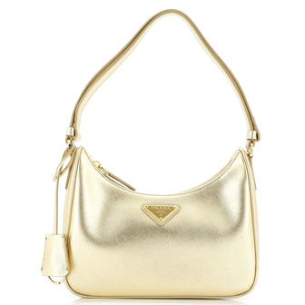 Prada Re-Edition Hobo Saffiano Leather Mini