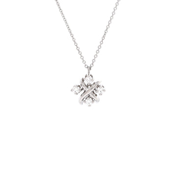 Tiffany & Co. Schlumberger Lynn Pendant Necklace Platinum with Diamonds