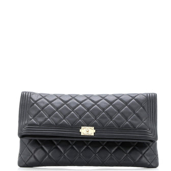 Chanel Boy Beauty CC Clutch Quilted Lambskin